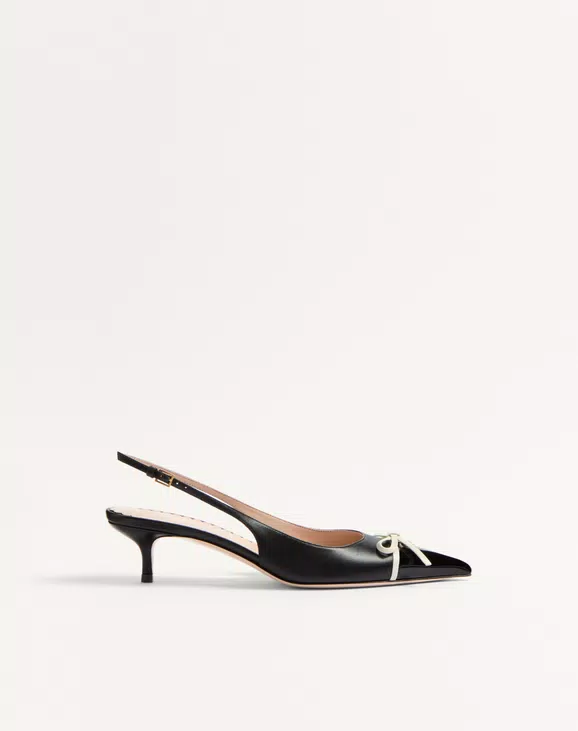 Valentino Bepointy Slingback Pump In Patent Leather And Kidskin 45Mm - Image 1